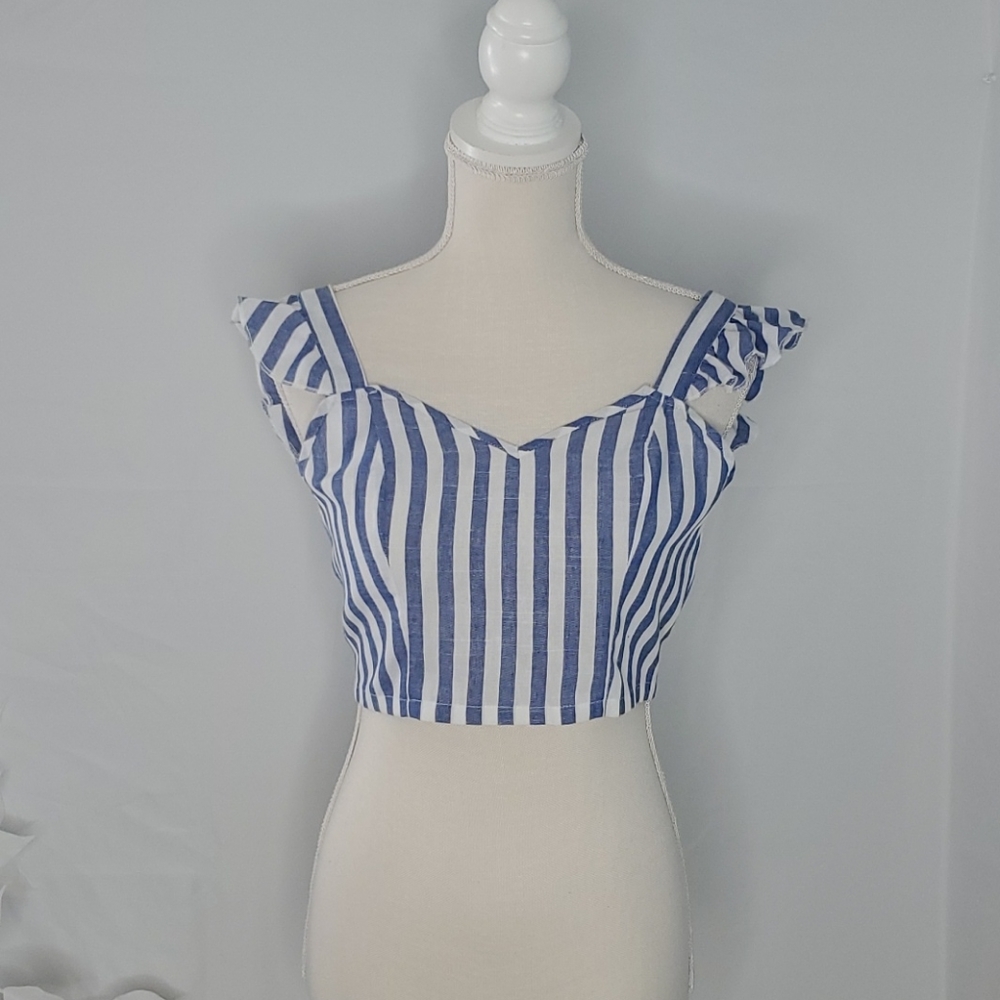 Cute ruffle sleeve tank top